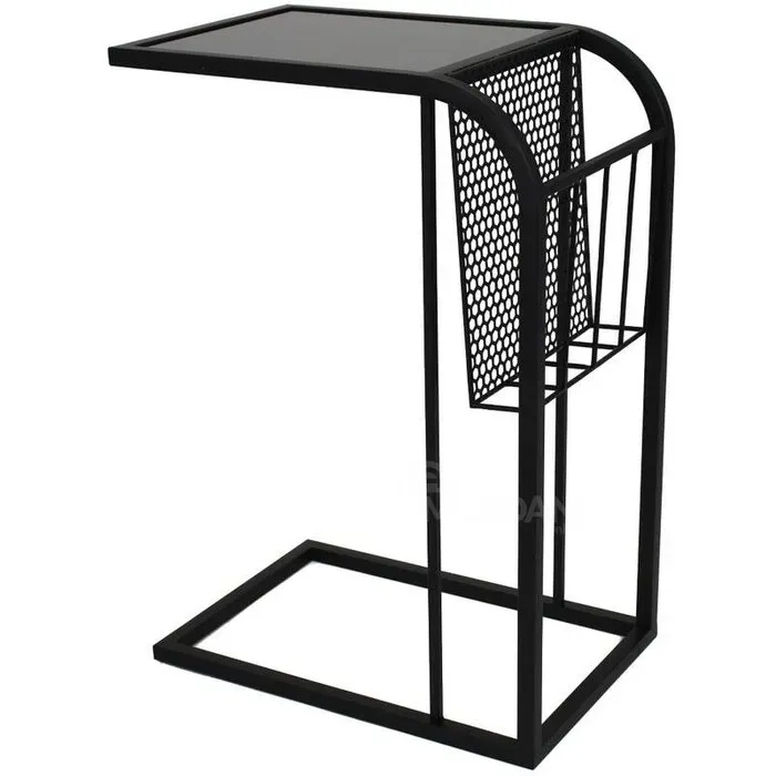 Черный металлический журнальный столик 44х30х65 Тбилиси - изображение 2