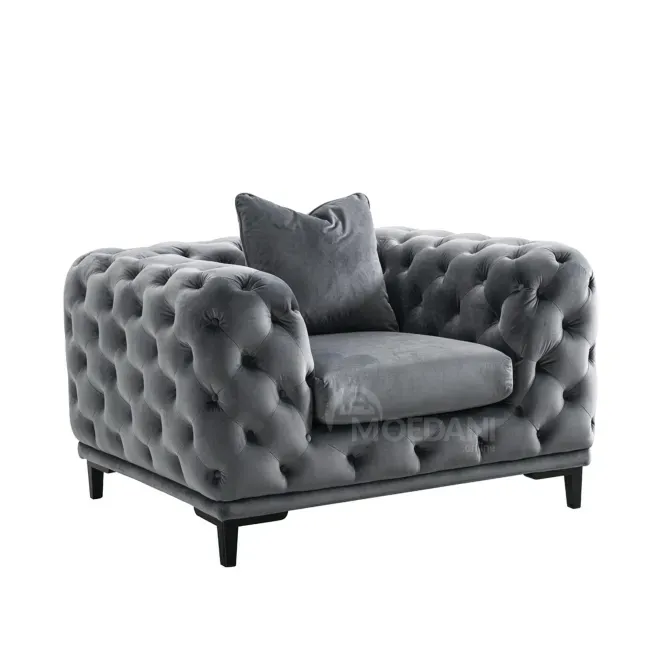 Темно-серое тканевое кресло 119х100х72 Тбилиси - изображение 2