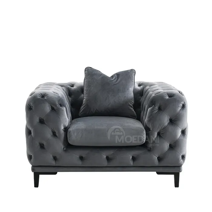 Темно-серое тканевое кресло 119х100х72 Тбилиси - изображение 1