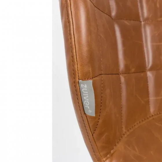 Коричневое кожаное кресло на колесиках 65 X65 X76/88 Тбилиси