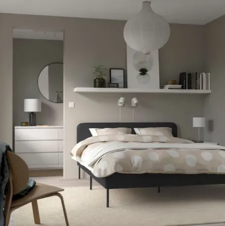 Каркас кровати Икеа Слаттум Виссле Темно-Серый Тбилиси