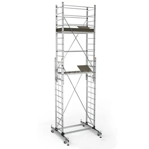 Ალუმინის კიბე- ხარაჩო (2x15)+(2x15) საფეხურით თბილისი