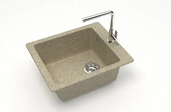 Ყავისფერი ფერის Q-8 ქვის ნიჟარა 500x425x195 თბილისი