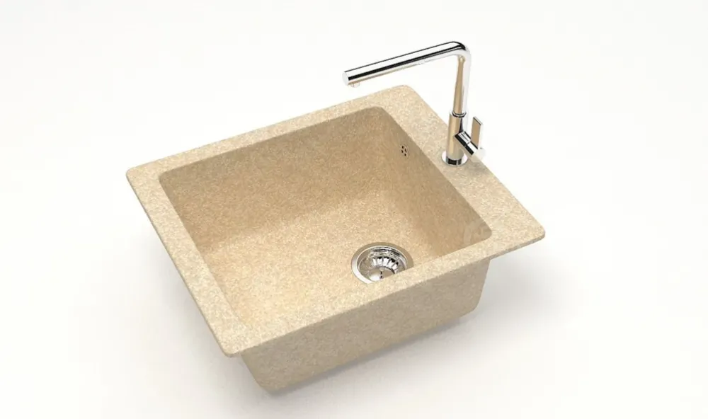 Q-8 ქვის ნიჟარა 500x425x195 ღია ნარინჯისფერი თბილისი - photo 1