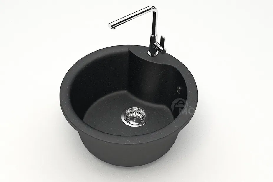 Შავი ფერის სამზარეულოს ქვის ნიჟარა თბილისი - photo 1