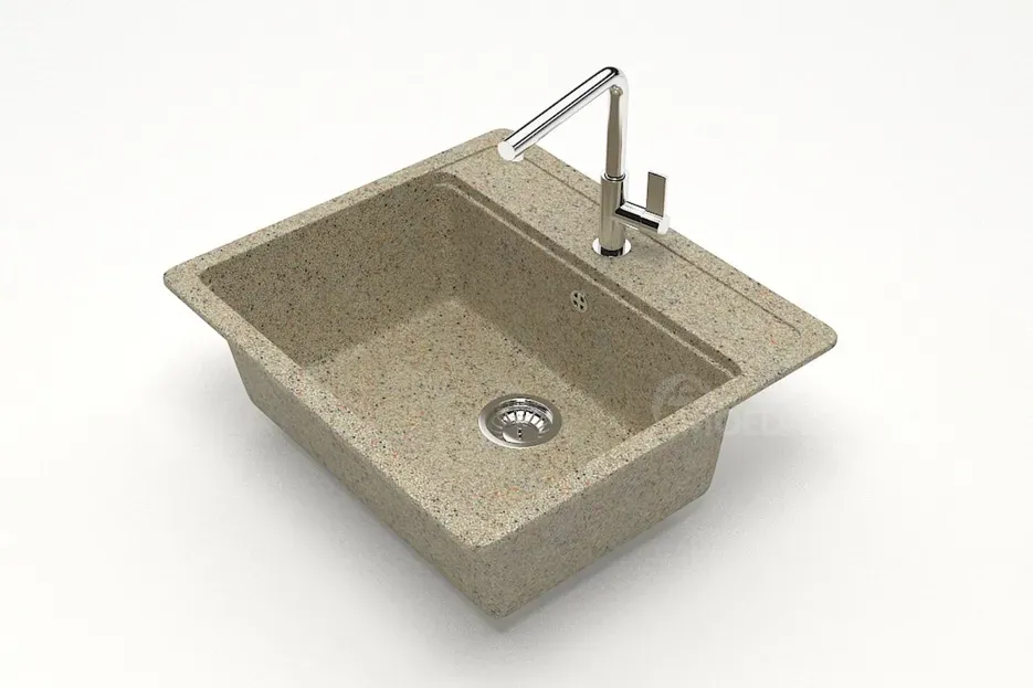 Ყავისფერი ფერის სამზარეულოს ქვის ნიჟარა თბილისი - photo 1