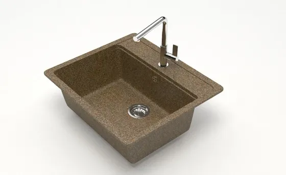 Q-5ქვის სამზარეულოს ნიჟარა მუქი ყავისფერი ფერის თბილისი