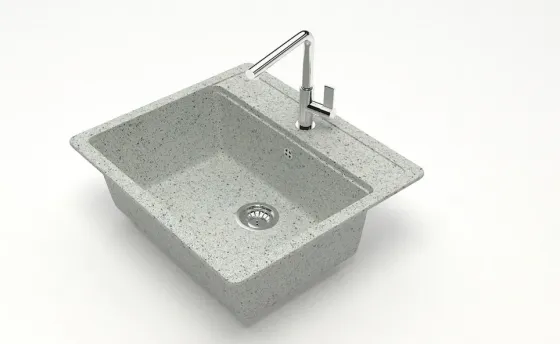 Q-5ქვის სამზარეულოს ნიჟარა ნაცრისფერი ფერის თბილისი