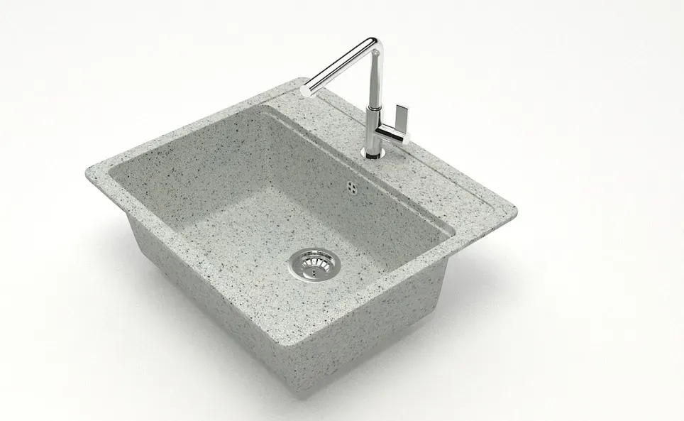 Q-5ქვის სამზარეულოს ნიჟარა ნაცრისფერი ფერის თბილისი - photo 1