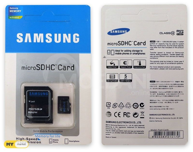 микро SD-карта samsung/32 ГБ для мобильного телефона и камеры Samsung Тбилиси - изображение 1