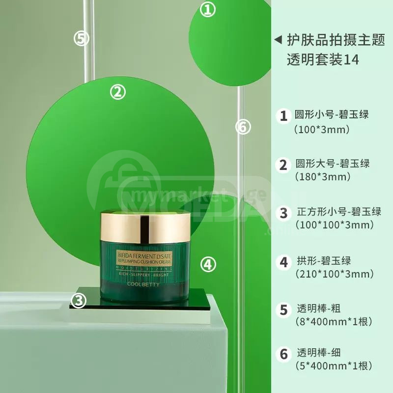 Acrylic photo stands green 6 in 1/ product photography equipment Tbilisi - photo 1