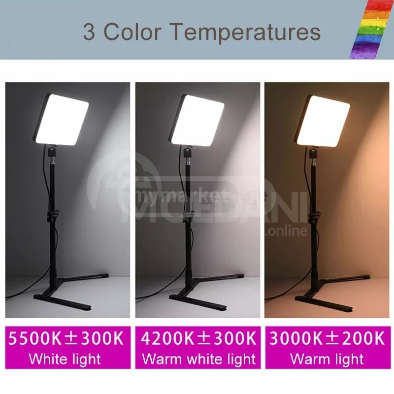 photo led panel light 10 inch/ ფოტო განათების ლედ პანელი პუ თბილისი - photo 1