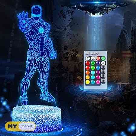 3D RGB night led light remote ironman/ 3D RGB lamp remote Tbilisi