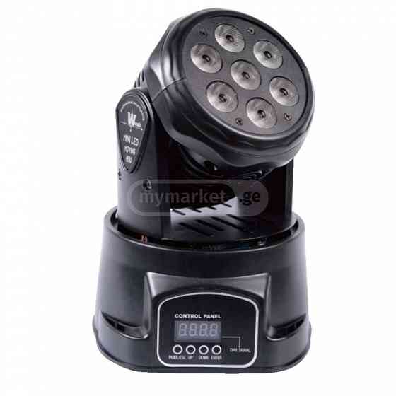 Mini 7pcs 10w 4in1 led Moving head light სასცენო განათება თბილისი