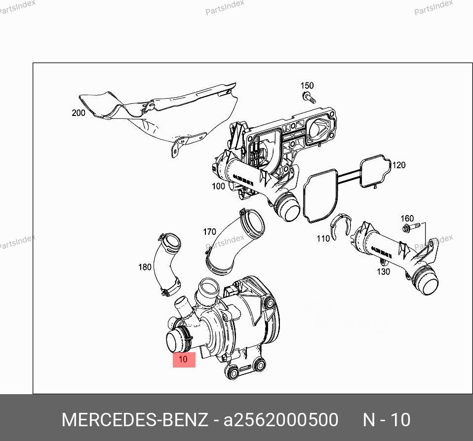 насос системы охлаждения Mercedes-Benz A2562000500 Тбилиси - изображение 1