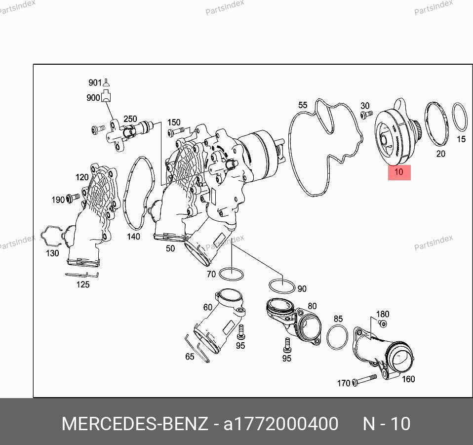 насос системы охлаждения Mercedes-Benz A 177 200 04 00 Тбилиси - изображение 1
