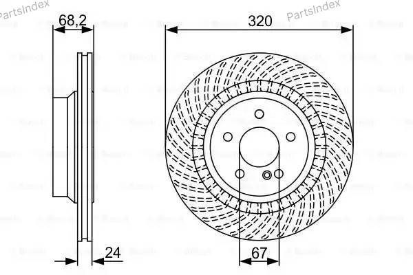 სამუხრუჭე დისკი oporni diski Bosch 0 986 479 654 თბილისი - photo 1