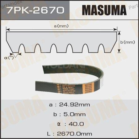 Ремень приводной Masuma 7PK2670 Тбилиси - изображение 1