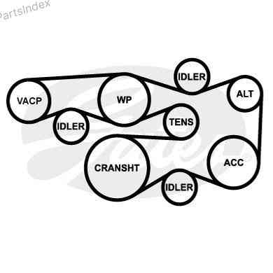 Timing belt Gates 7PK2120 Tbilisi