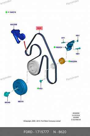 ძრავის გარე ღვედი  Ford 1715777 თბილისი