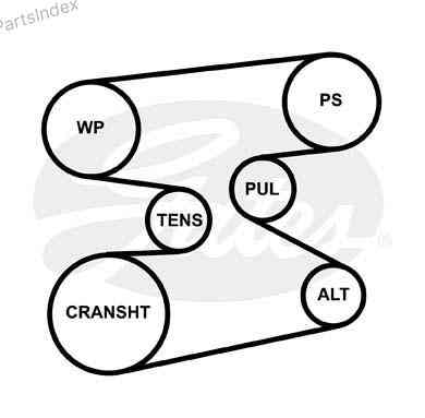ძრავის გარე ღვედი  Gates 6PK1763 თბილისი