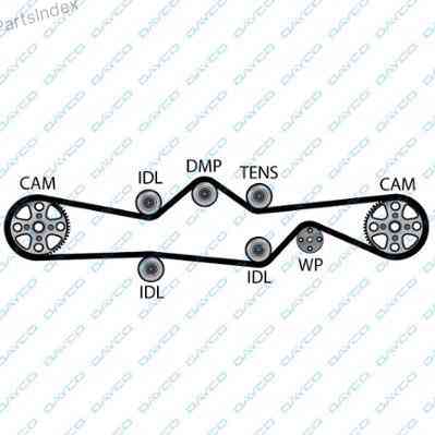 Ремень ГРМ - газораспределительного механизма (комплект) Dayco 94866 Тбилиси