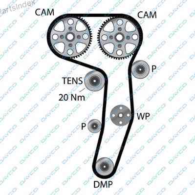 კბილანა ღვედი (ზუბჩატი რემენი) kbilana remeni Dayco 94970 თბილისი