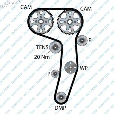 კბილანა ღვედი (ზუბჩატი რემენი) kbilana remeni Dayco 94970 თბილისი - photo 2