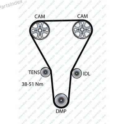 Ремень ГРМ - газораспределительного механизма Dayco 94938 Тбилиси