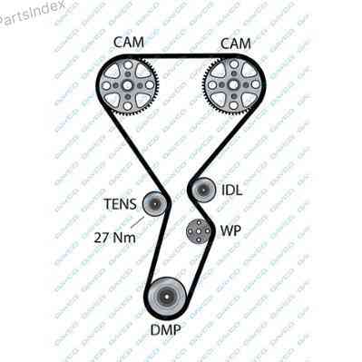 Ремень ГРМ - газораспределительного механизма Dayco 94847 Тбилиси