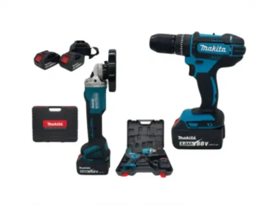 Бесщеточная двойная отвертка Makita и угловая шлифовальная машина Тбилиси