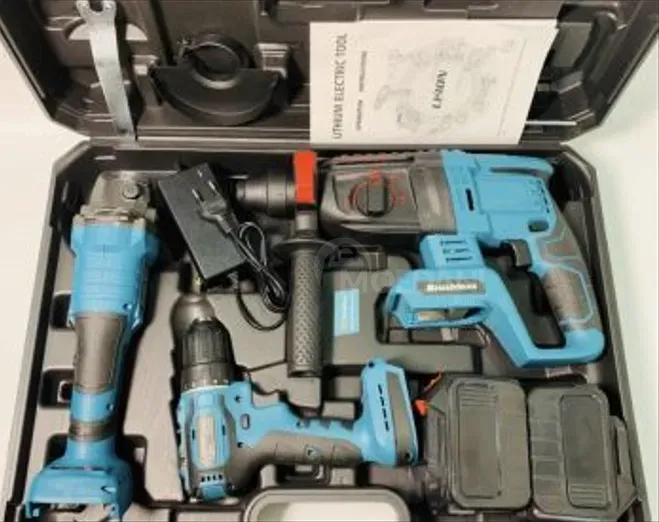 Отвертка Makita с тремя винтами, угловая шлифовальная машина, перфоратор Тбилиси - изображение 2