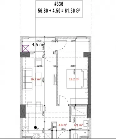 Apartments For Sale three-room 62м² 16/25 floor Tbilisi