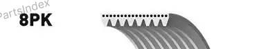 ძრავის გარე ღვედი  Gates 8PK2485 თბილისი - photo 1