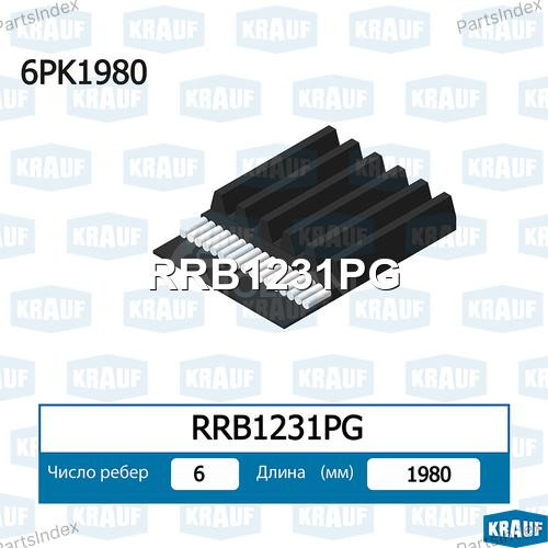 Ремень приводной Krauf RRB1231PG Тбилиси - изображение 2