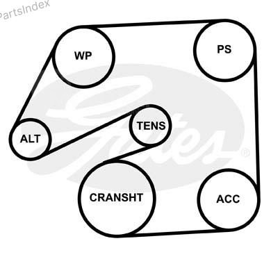 Ремень приводной Gates 6PK1938 Тбилиси - изображение 1