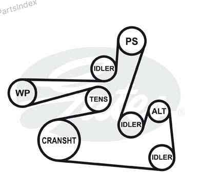 Ремень приводной Gates 6PK1670 Тбилиси