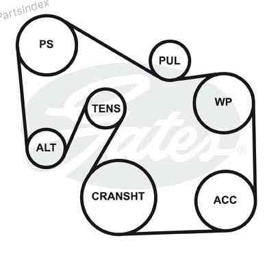 Ремень приводной Gates 6PK1670 Тбилиси