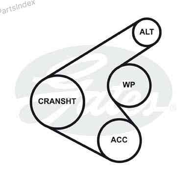 ძრავის გარე ღვედი  Gates 6PK1220 თბილისი