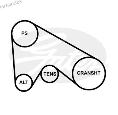 ძრავის გარე ღვედი  Gates 6PK1028 თბილისი - photo 1