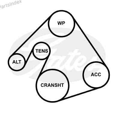 ძრავის გარე ღვედი  Gates 5PK1398 თბილისი