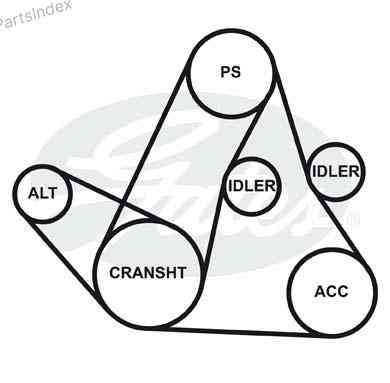 ძრავის გარე ღვედი  Gates 5PK1113 თბილისი