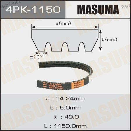 Ремень приводной Masuma 4PK-1150 Тбилиси - изображение 1