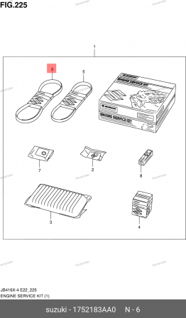 ძრავის გარე ღვედი  Suzuki 17521-83AA0 თბილისი