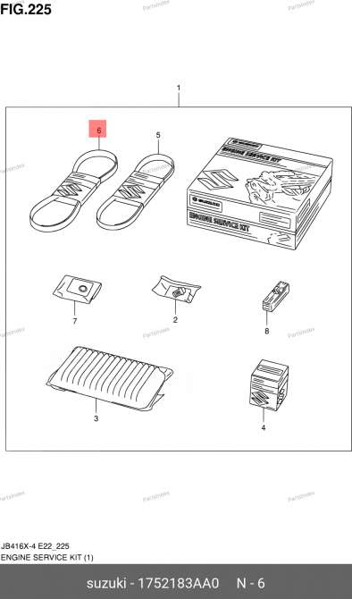 ძრავის გარე ღვედი  Suzuki 17521-83AA0 თბილისი - photo 1