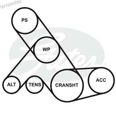 Ремень приводной Gates 3PK668 Тбилиси