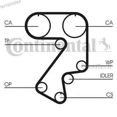 Ремень ГРМ - газораспределительного механизма Contitech CT859 Тбилиси