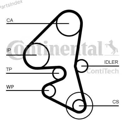Ремень ГРМ - газораспределительного механизма Contitech CT1163 Тбилиси - изображение 1