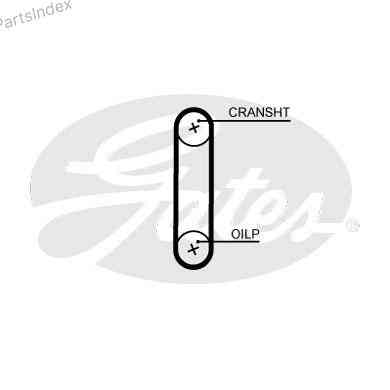 Ремень ГРМ - газораспределительного механизма Gates T357HOB Тбилиси