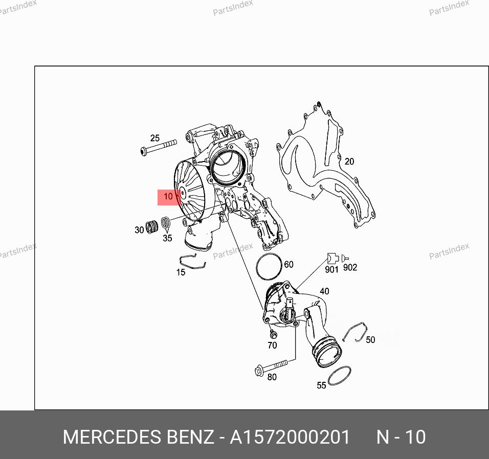 водяной насос Mercedes-Benz A 157 200 02 01 Тбилиси - изображение 1